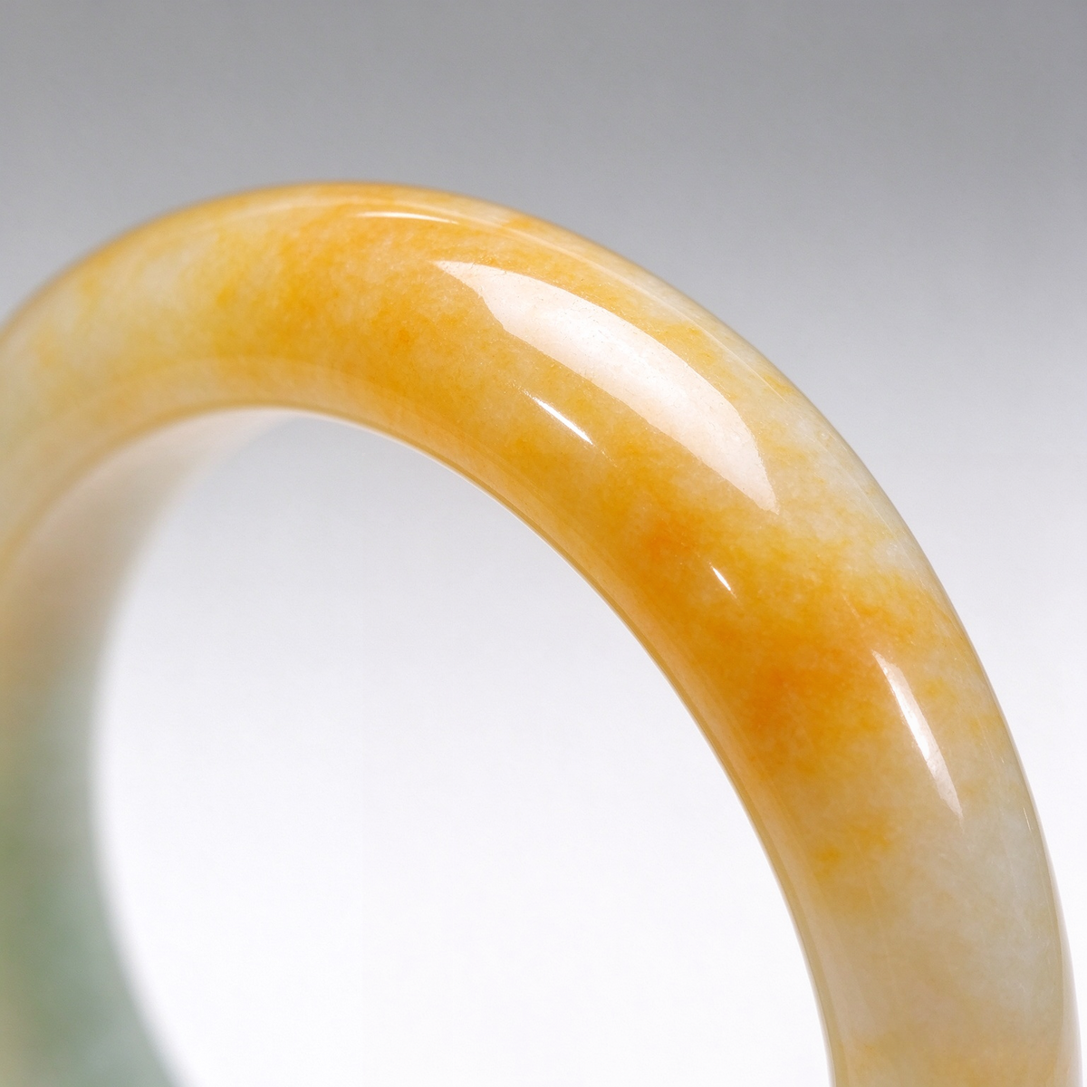 Natural Yellow & Red Gradient Jade Bangle, Wide Band Jade Bracelet for Women, Elegant Gemstone Jewelry Gift