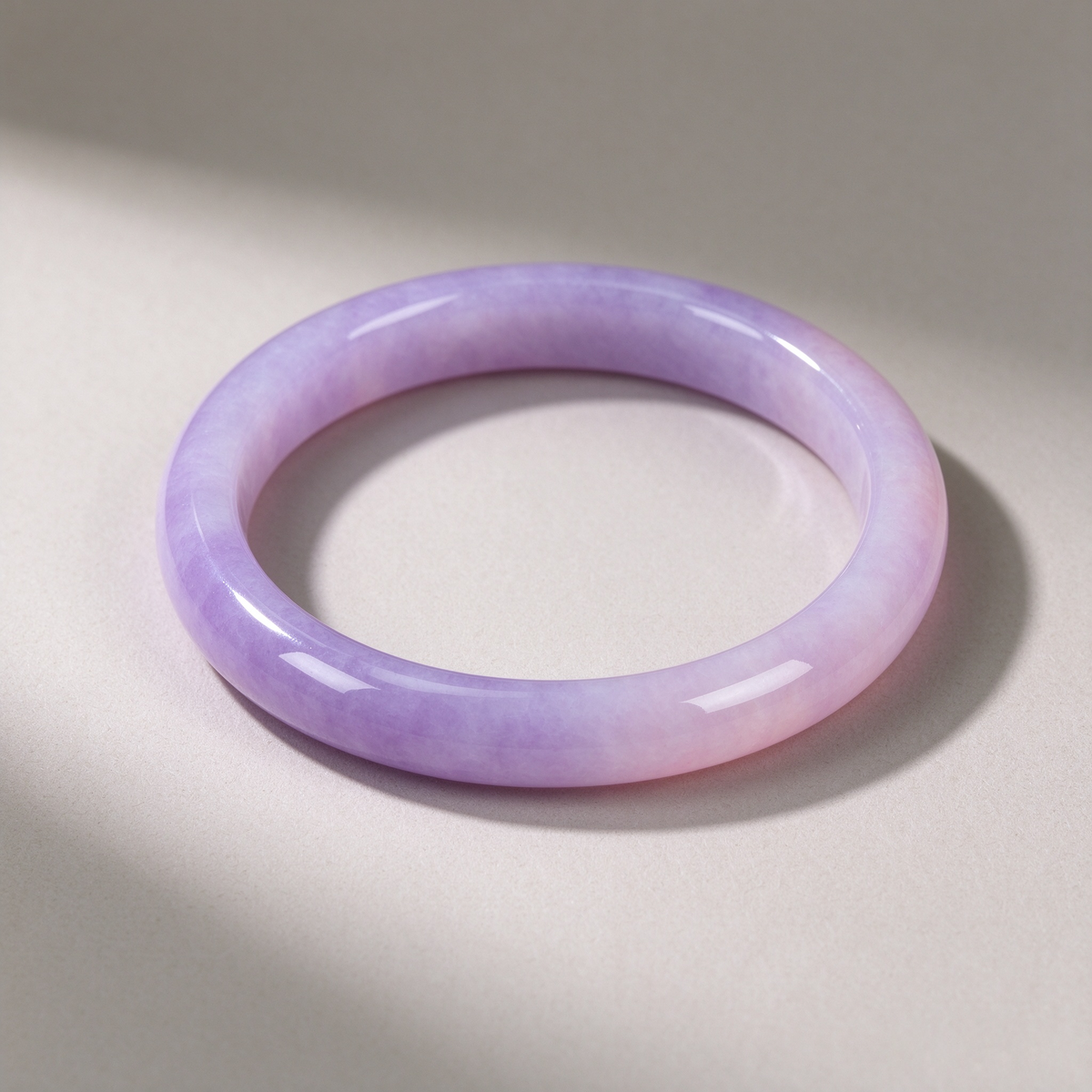 Lavender Purple Jade Bangle, Natural Light Purple Gemstone Bracelet, Vintage Oriental Women Jewelry